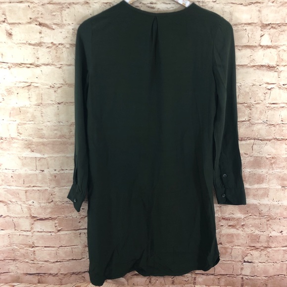 Madewell Long Sleeve Green Tunic Dress - Picture 5 of 8